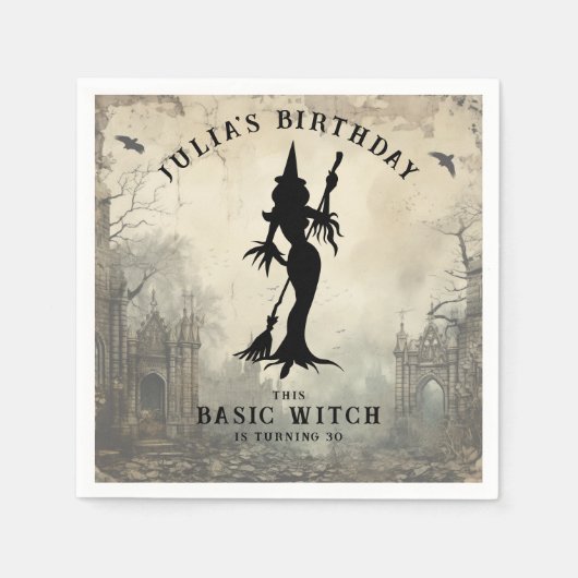 Basic Heks Moderne Vrouwen Halloween Servet (Voorkant)