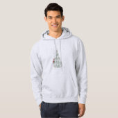 Basic Hooded Sweatshirt met Kerstboom print (Voorkant volledig)