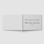 Basic, ingetogen Memorial Guest Book Gastenboek (Volledig)