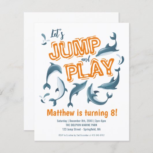 Basic Jump Play Dolphin Park Kinder feestdag Verja (Voorkant / Achterkant)