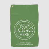 Basic Kantoor Business Logo met contactgegevens Golfhanddoek (Voorkant)