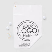 Basic Kantoor Business Logo met contactgegevens Golfhanddoek (Insitu)