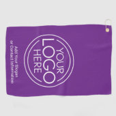 Basic Kantoor Business Logo met contactgegevens Golfhanddoek (Horizontaal)