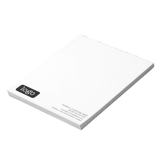 Basic Kantoor of Business Logo Notitieblok (Gedraaid)