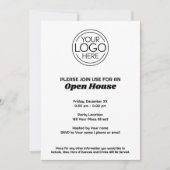 Basic Kantoor of Business Logo Open Huis Kaart (Voorkant)