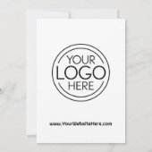 Basic Kantoor of Business Logo Open Huis Kaart (Achterkant)