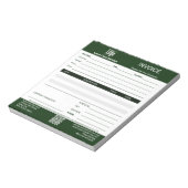 Basic Lawn Care Service Business Invoice Pad Notitieblok (Gedraaid)