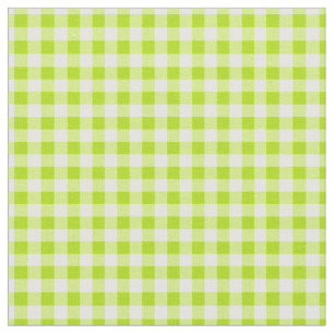 Basic Lime Green Gingham Stof