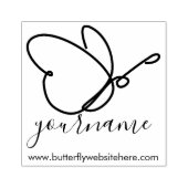 Basic Line Art Tekening Signature Butterfly Rubberstempel (Afrduk)