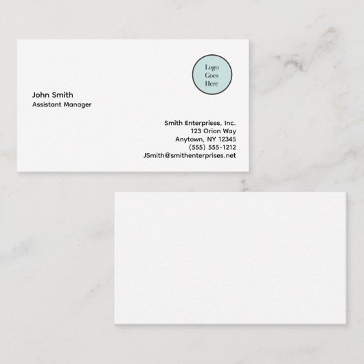 Basic Logo Information Company Visitekaartje (Voorkant / Achterkant)