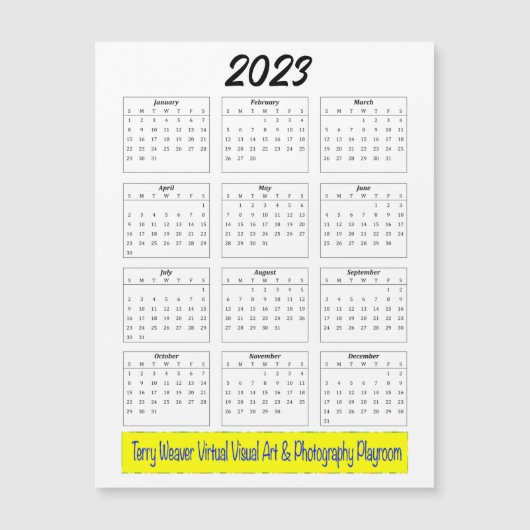 Basic - Maandelijkse kalender 2023 met horizontale (Voorkant)