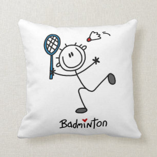 Basic Male Stick Figuur Badminton Kussen
