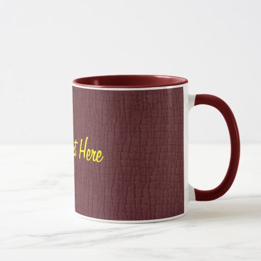 Basic Maroon, Jouw tekst hier Mok (Rechts)