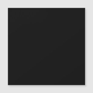Basic Minimaal Solid Black Magnetische Uitnodiging