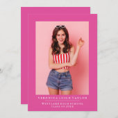 BASIC MINIMALISTISCHE FOTO AFSTUDEREN AANKONDIGING (Voorkant / Achterkant)