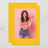 BASIC MINIMALISTISCHE FOTO AFSTUDEREN AANKONDIGING (Voorkant / Achterkant)