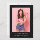 BASIC MINIMALISTISCHE FOTO AFSTUDEREN AANKONDIGING (Voorkant)