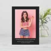 BASIC MINIMALISTISCHE FOTO AFSTUDEREN AANKONDIGING (Staand voorkant)