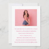 BASIC MINIMALISTISCHE FOTO AFSTUDEREN AANKONDIGING (Achterkant)