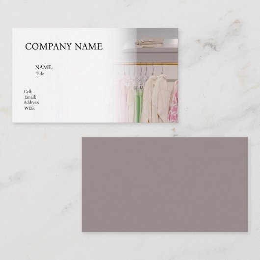 BASIC MODÈLE CARTE DE VISITE BOUTIQUE (Devant / Derrière)