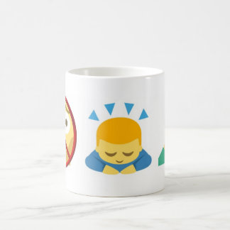 Basic Mug Emoji: No Fear, Bow Down, Pray Koffiemok