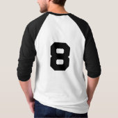 Basic Oranje tijgertrui met teamnaam T-shirt (Achterkant)