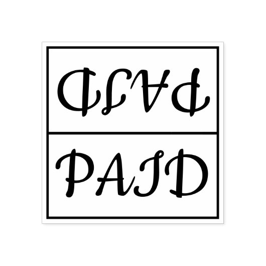 Basic "PAID" Rubberstempel (Afrduk)