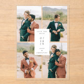 Basic Photo Acrylic Save The Date Card Invitation (Recto)