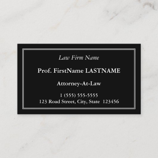 Basic & Plain Lawyer Visitekaartje (Voorkant)