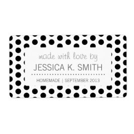 Basic polka stippen modern patroon etiket