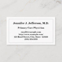 Basic Primary Care Physician Visitekaartje
