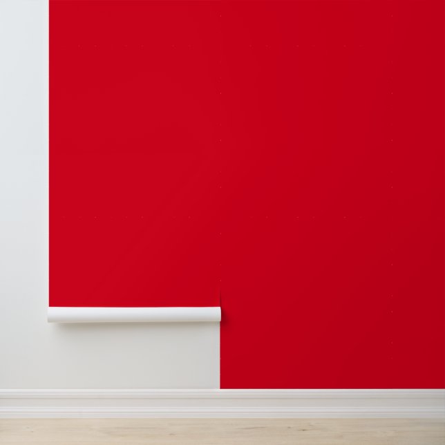 Basic Primary Red Solid Simple minimalist Behang (Applicatie)
