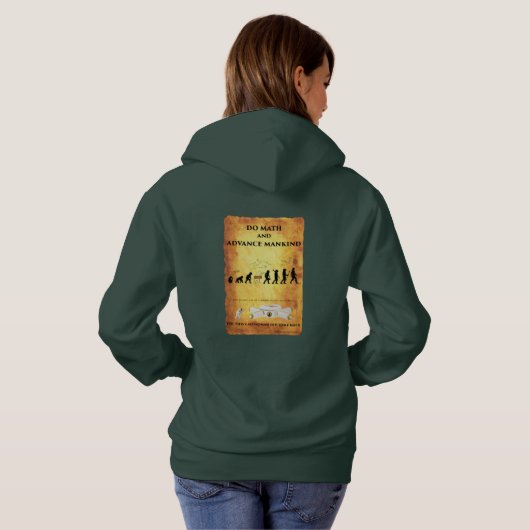 Basic pullover hoodie: Wiskunde Smart Cavethouder (Achterkant volledig)