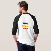 Basic Raglan Aangepast Uw Afbeelding Hier T-shirts (Achterkant volledig)