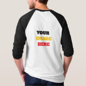 Basic Raglan Aangepast Uw Afbeelding Hier T-shirts (Achterkant)