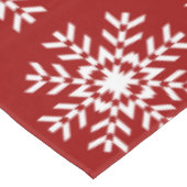 Basic Red en White Snowflake Ski Season Tafelkleed (Gekanteld)