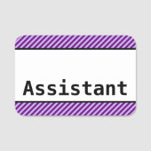 Basic, Respectable "Assistant"-naamtag Naamplaatje (Voorkant)