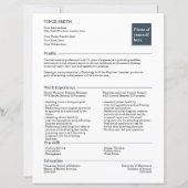 Basic Resume Template Design Easy Photo Job Search (Voorkant)