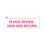 Basic: review, teken en retournering  zelfinktende stempel (Design)