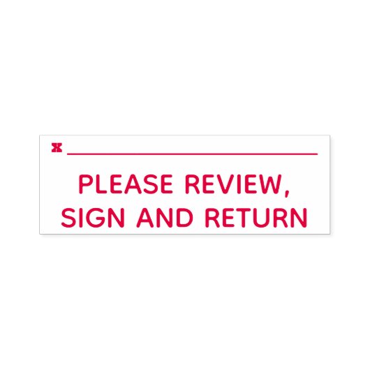 Basic: review, teken en retournering  zelfinktende stempel (Design)