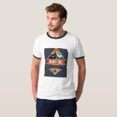 Basic Ringer Wit en zwart kleur T-shirts (Voorkant volledig)