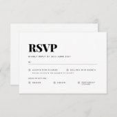 Basic RSVP-kaart RSVP Kaartje (Voorkant / Achterkant)