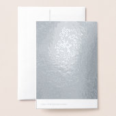 Basic Silver Foil 40th Birthday + aangepaste naam Folie Kaarten (Met envelop)
