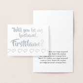 Basic Silver Foil huwelijksaanzoek Kaart (Display)