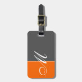 Basic - Sinaasappel met twee kleuren Bagagelabel (Voorkant verticaal)