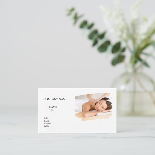 BASIC SJABLOON VISITEKAARTJE spa (Staand voorkant)