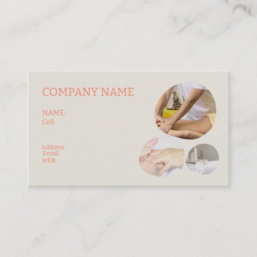 BASIC SJABLOON VISITEKAARTJE spa (Voorkant)