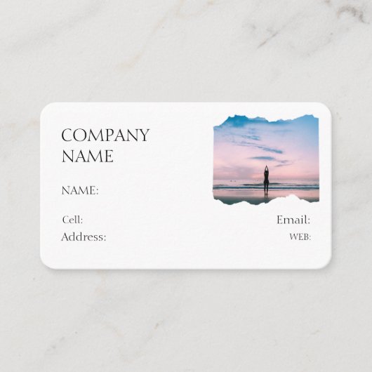 BASIC SJABLOON VISITEKAARTJE yoga (Voorkant)