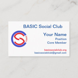 BASIC Social Club - DE KAART Visitekaartje
