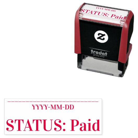 Basic: STATUS: Betaald Rubber Stempel (In situ)
